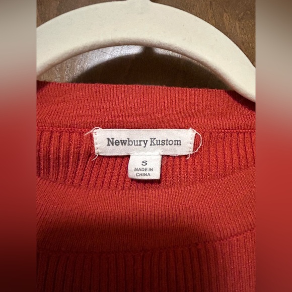 Red Rib Knit Long Sleeve - Picture 2 of 3